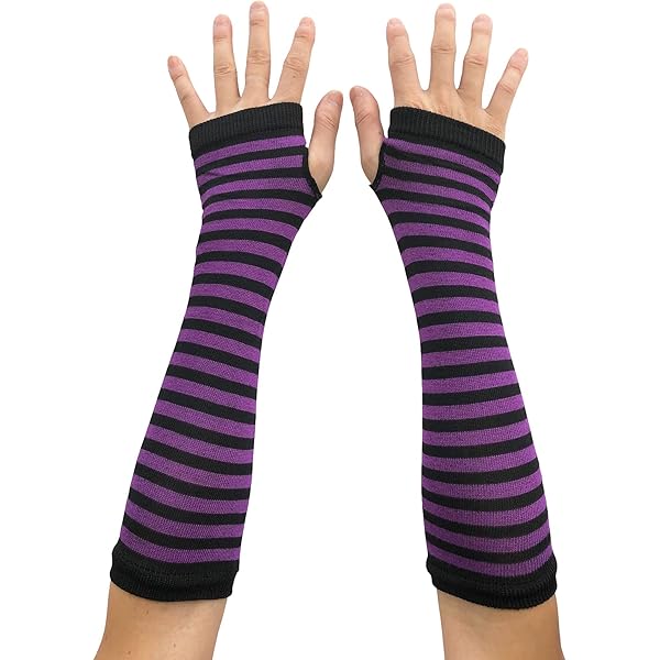 uxcell Women's Knitted Fingerless Printed Elbow Length